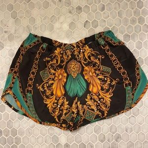 Torn By Ronny Kobo Satin Shorts